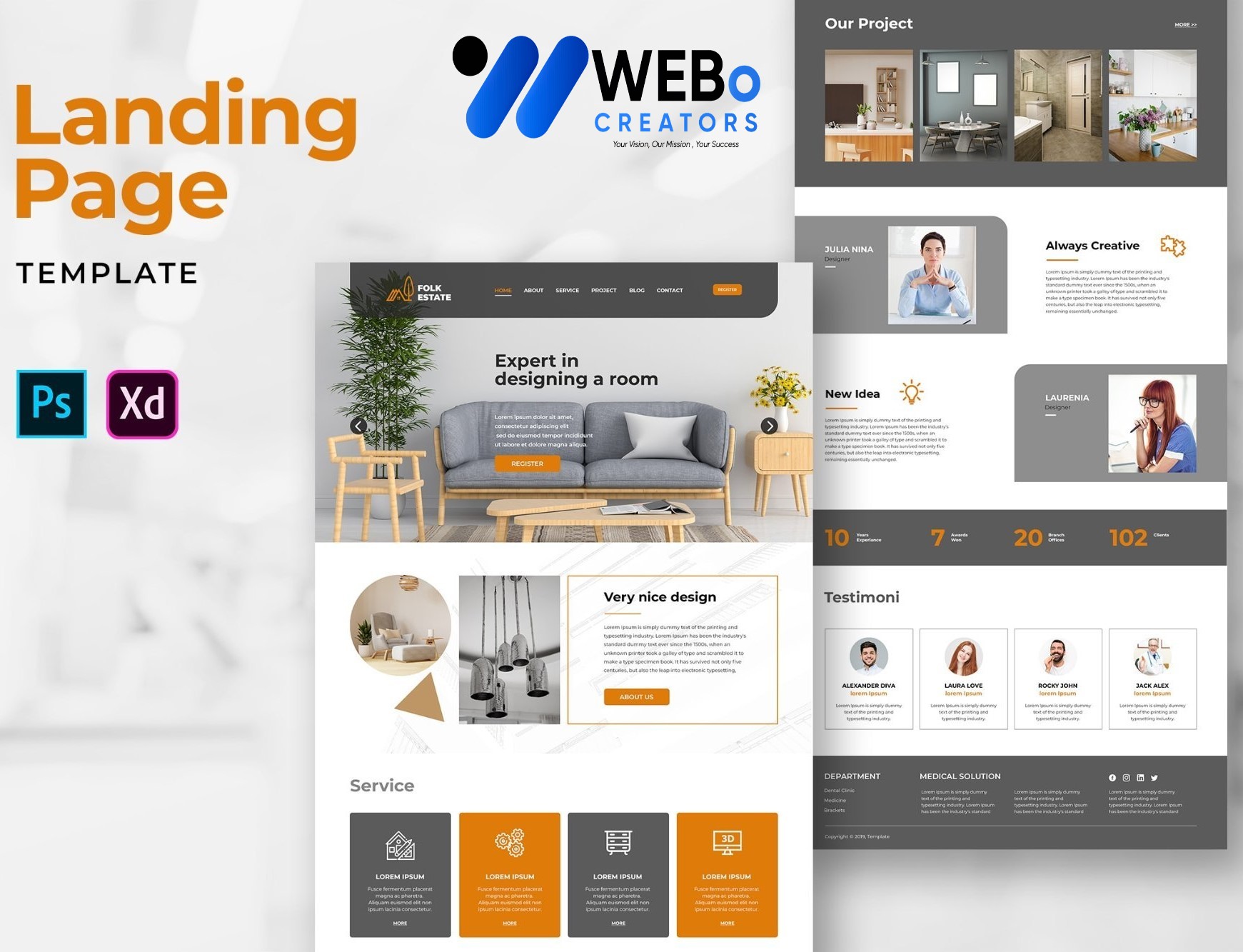 Creative Landing Page Designs, Themes, Graphic Elements for Alabama ,Al Businesses 2026