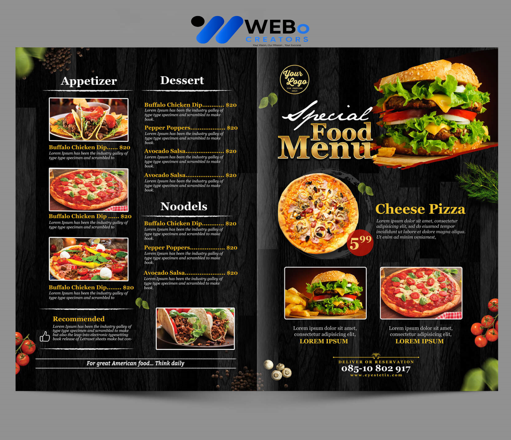 Modern restaurant menu design Alabama ,Al 2026 café menu layout food branding design services
